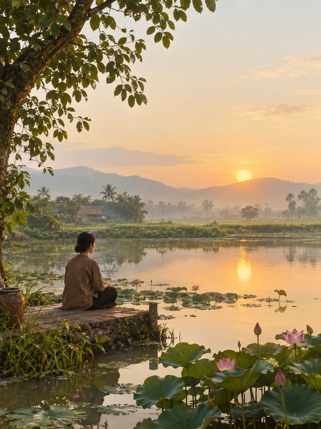 Minh họa thực tập chánh niệm: dừng lại để thở và lựa chọn cách hành động có lợi, giảm hại