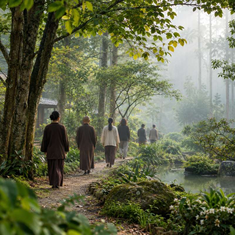 Cộng đồng Plum Village cùng thực tập chánh niệm